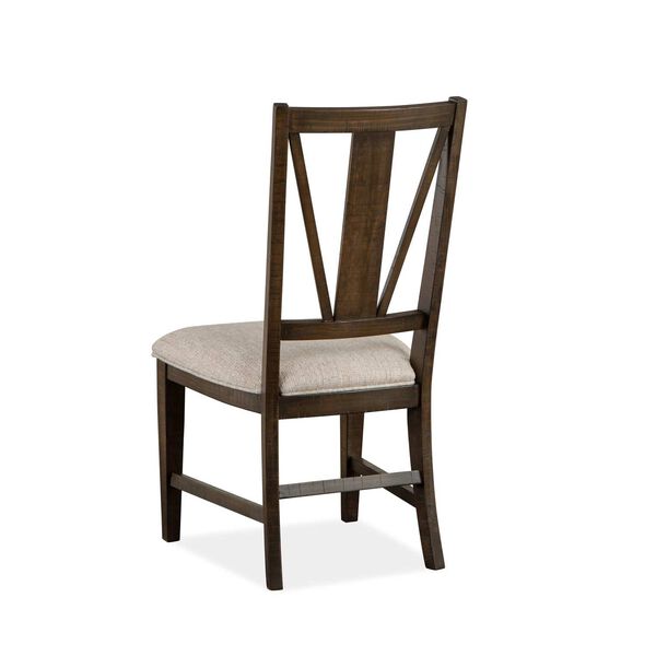 Westley Falls Aged Pewter Wood Dining Side Chair with Upholstered Seat, image 3