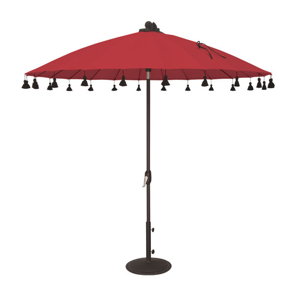 Isabela Jockey Red 8.5-Feet Round Auto Tilt Umbrella, image 1