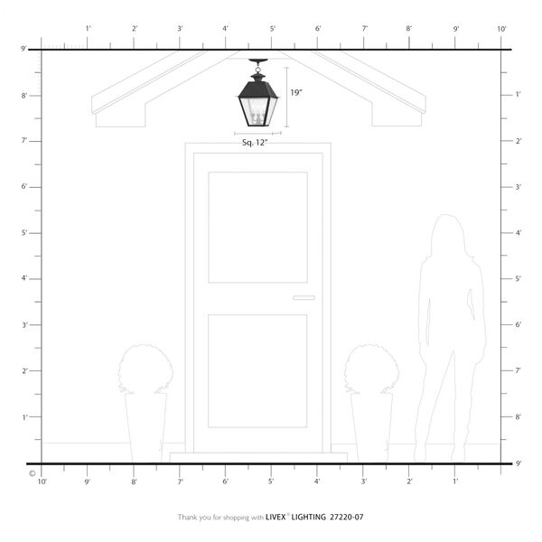 Wentworth Three-Light Outdoor Large Lantern Pendant, image 1