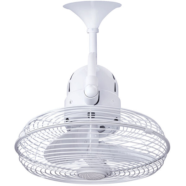 Kaye Gloss White 13-Inch Oscillating Wall Fan with Metal Blades, image 3