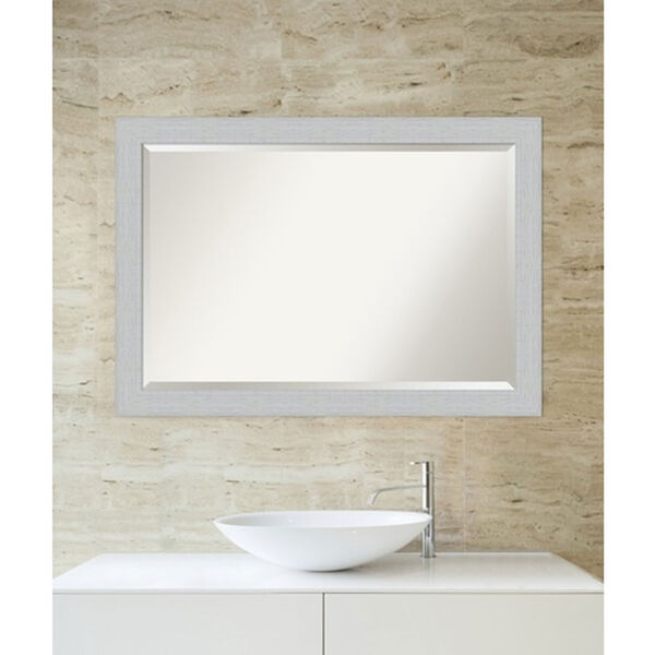 Shiplap White 40-Inch Bathroom Wall Mirror, image 4