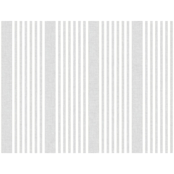 Stripes Resource Library Gray French Linen Stripe Wallpaper, image 1