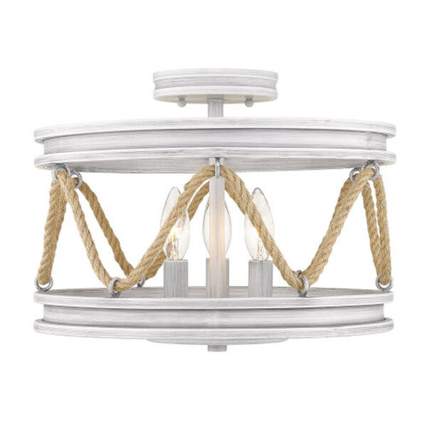Claire Gray Driftwood Two-Light Semi-Flush Mount, image 2