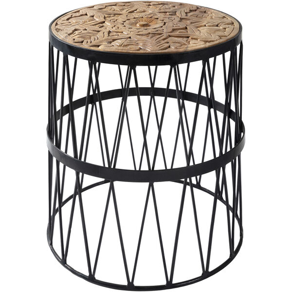 Naaz Natural and Black End Table, image 1