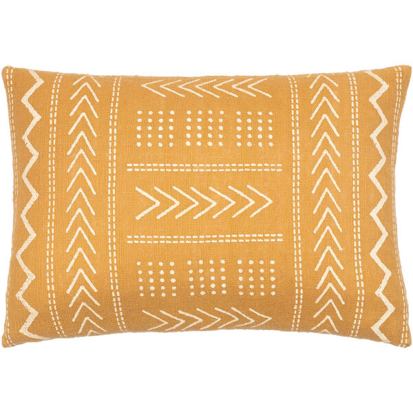Malian Mustard and Beige Throw Pillow, image 1