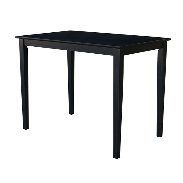 Black 48 x 36-Inch Solid Wood Counter Height Table, image 1