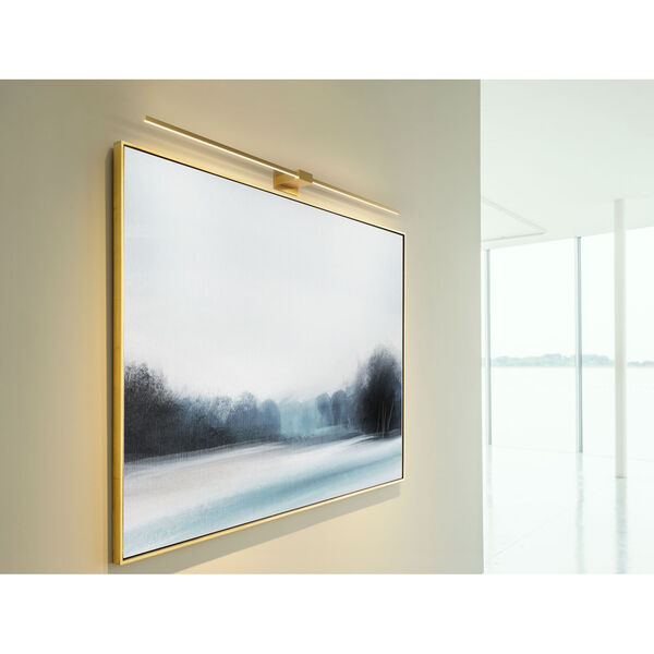 Z-Bar Gold Soft Warm Integrated LED Center Mount Bath Stripe, image 3