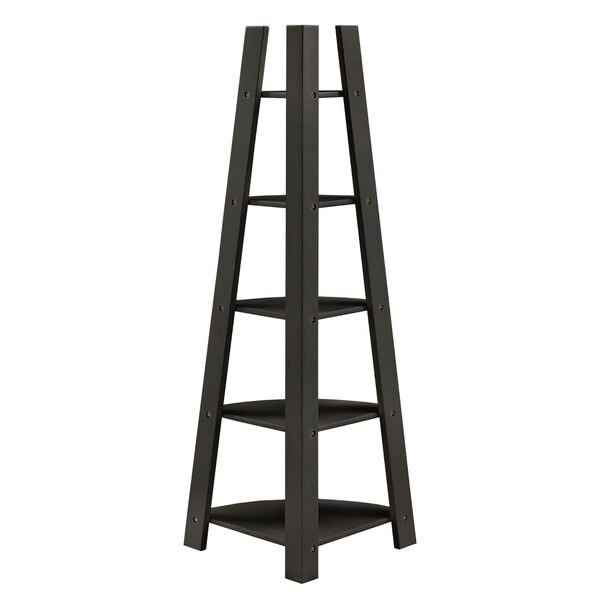 Roark Black Corner Ladder Bookcase, image 4