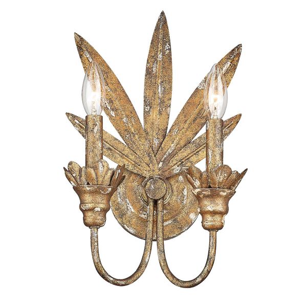 Lillianne Heirloom Gold Two-Light Wall Sconce, image 1