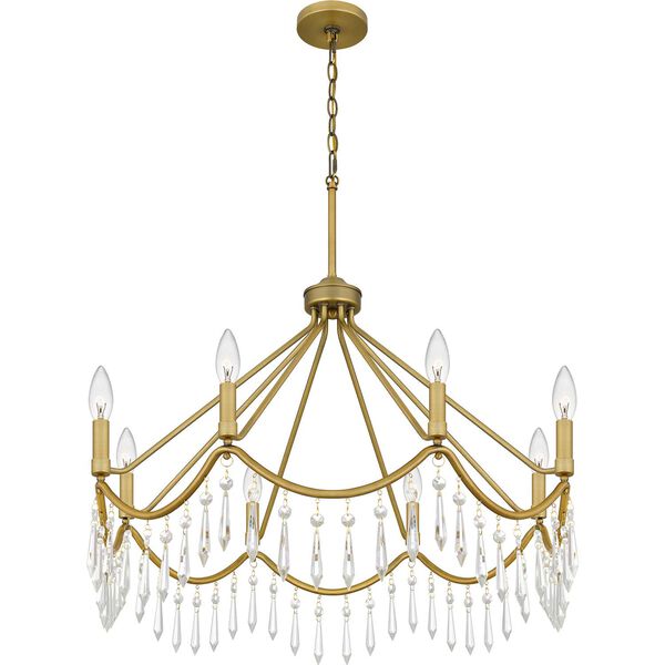 Airedale Aged Brass Eight-Light Chandelier, image 4