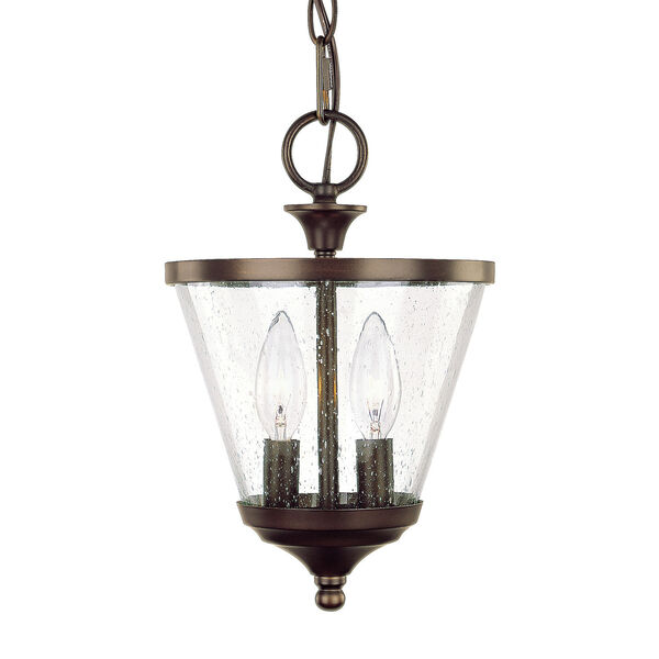 Hayden Burnished Bronze Two-Light Convertible Semi Flush Mount with Soft White Glass, image 3