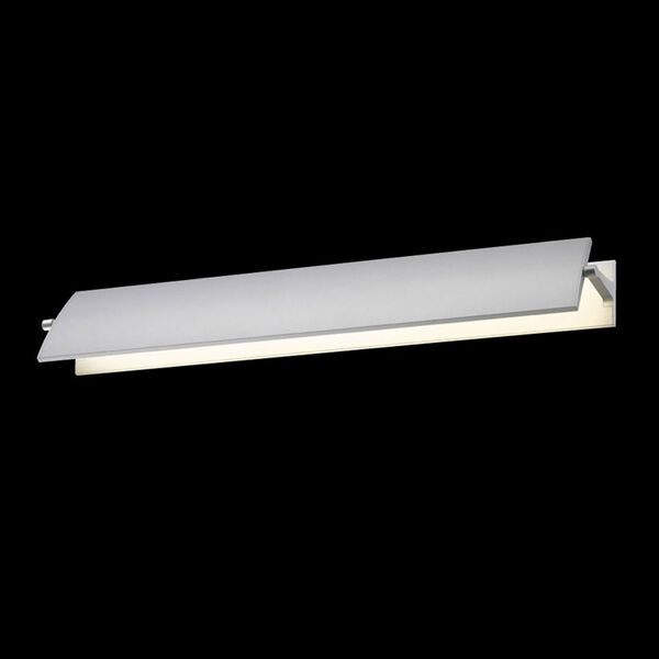 Aileron Bright Satin Aluminum LED Sconce, image 1