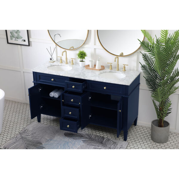 Williams Blue 60-Inch Vanity Sink Set, image 4