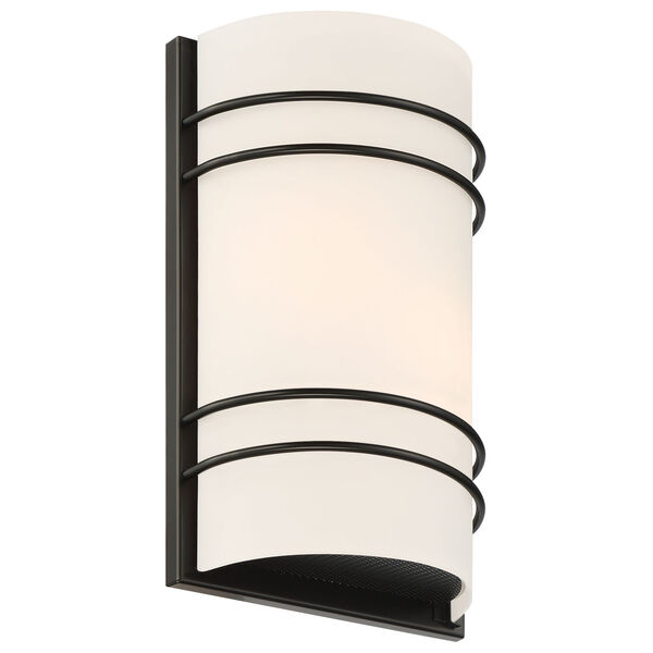 Artemis Matte Black Two-Light Wall Sconce with Opal Glass, image 4