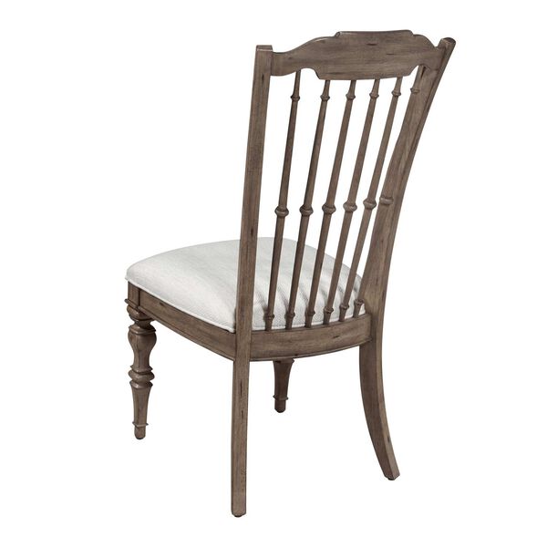 Garrison Cove Natural Wood Spindle-Back Upholstered Seat Side Chair, image 6