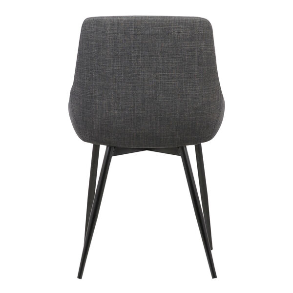 Mia Charcoal with Black Powder Coat Dining Chair, image 4