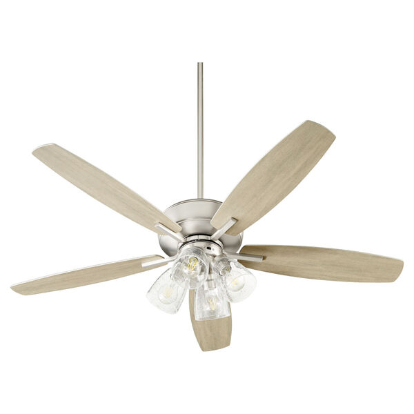 Breeze Satin Nickel Four-Light 52-Inch Ceiling Fan, image 1