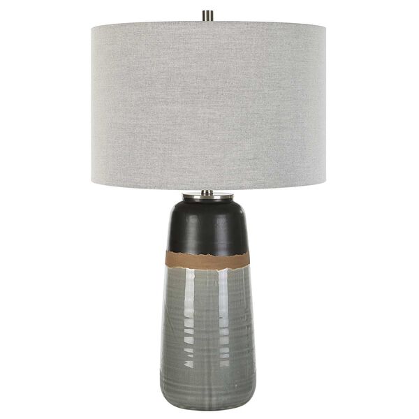 Coen Warm Gray Aged Black Brushed Nickel One-Light Table Lamp, image 4