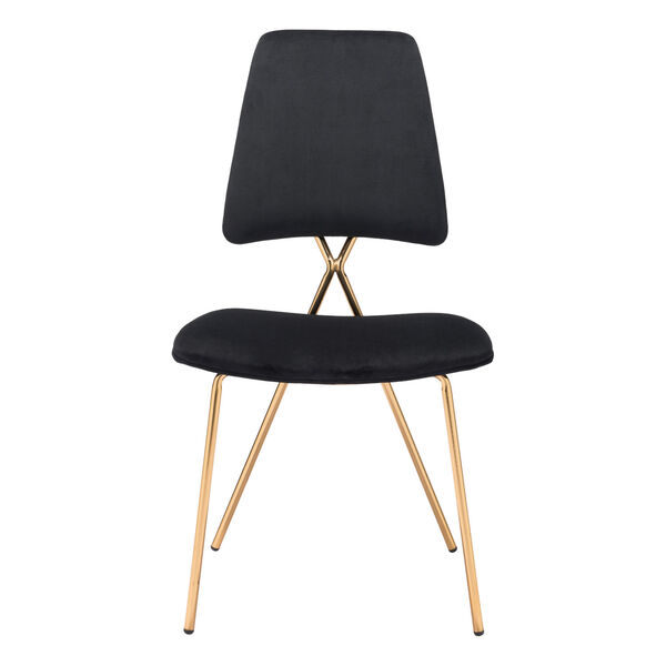 Chloe Black and Gold Dining Chair, Set of Two, image 4