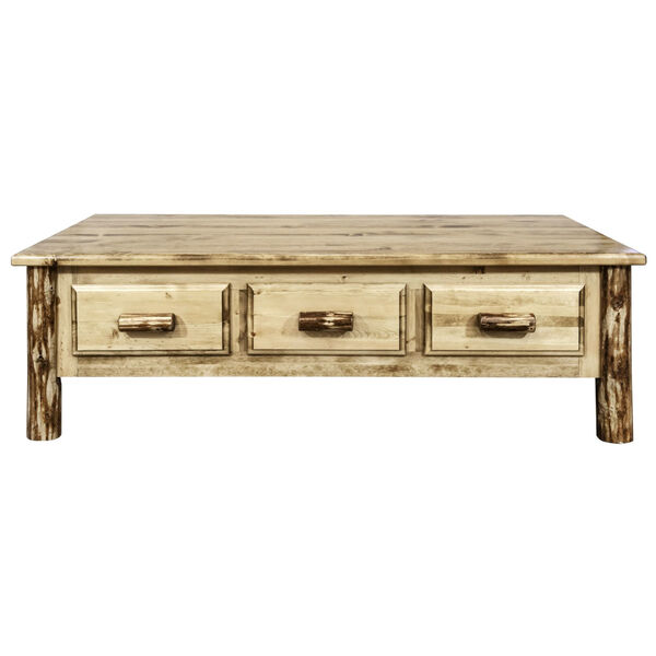 Glacier Country Stain and Lacquer Coffee Table with Six Drawers, image 2