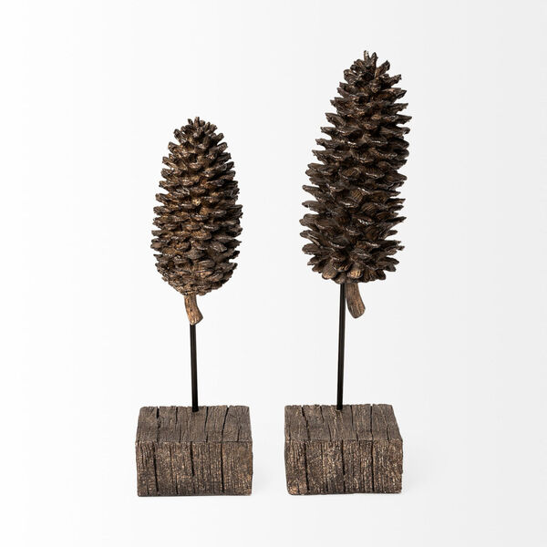 Pinterra Brown 14-Inch Replica Pine Cone On A Stick, image 2