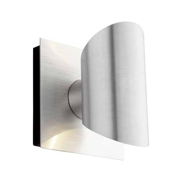 Caliber Brushed Aluminum Two-Light LED Outdoor Wall Sconce, image 2