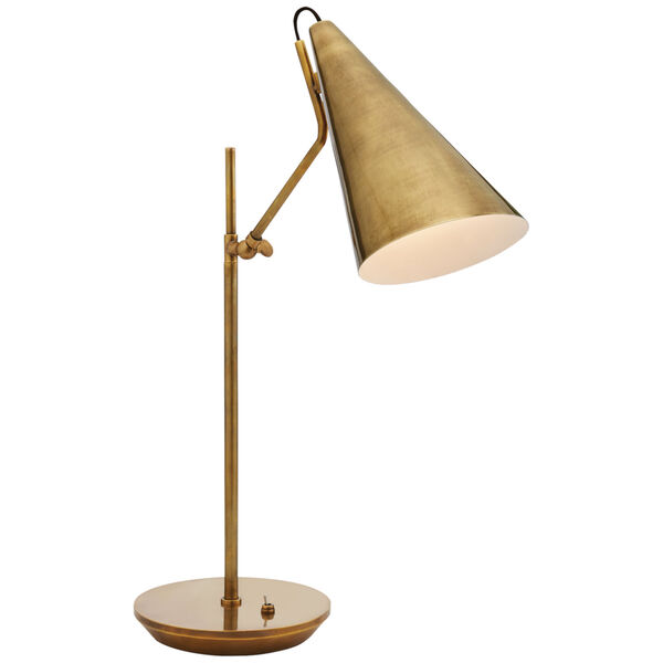 Clemente Table Lamp in Hand-Rubbed Antique Brass by AERIN, image 1