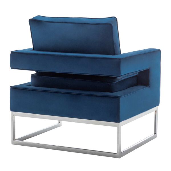 Blue Chair with Silver Frame, image 5