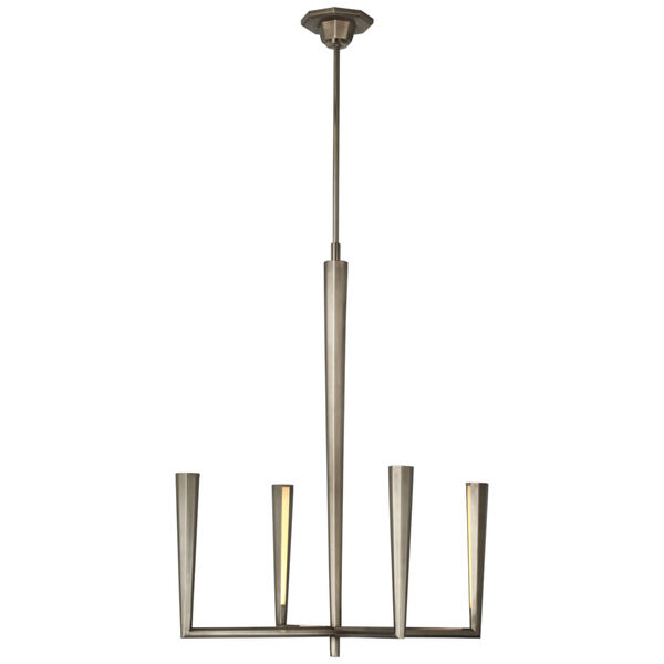Galahad Small Chandelier in Antique Nickel by Thomas O'Brien, image 1