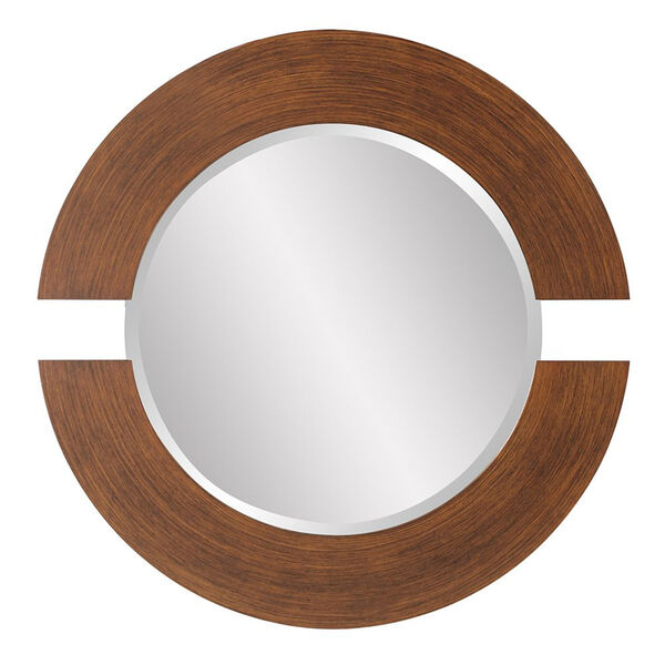 Orbit Burnished Copper Round Mirror, image 1