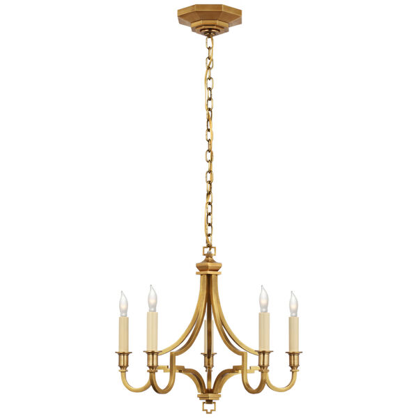Mykonos Small Chandelier in Antique-Burnished Brass by Chapman  and  Myers, image 1
