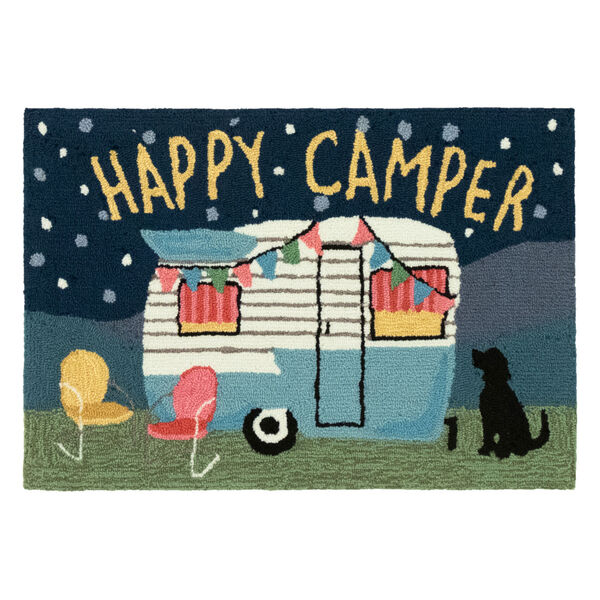 Liora Manne Frontporch Black 24 x 36 Inches Happy Camper Indoor/Outdoor Rug, image 2