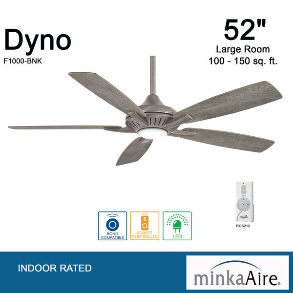 Dyno Burnished Nickel 52-Inch Led Ceiling Fan, image 5