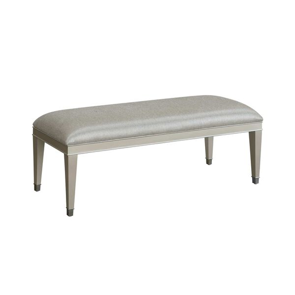 Zoey Silver Upholstered Bed Bench, image 5