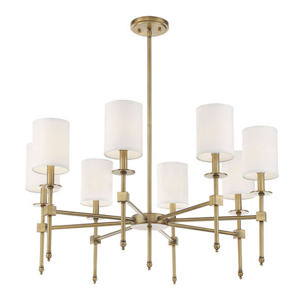 Kate Polished Brass 34-Inch Eight-Light Chandelier, image 5