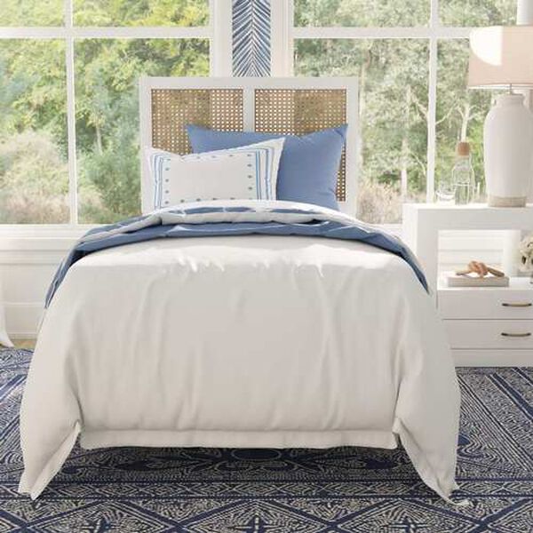 Serena White Twin Headboard with Frame, image 3
