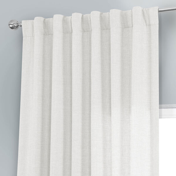 Magnolia Off White Italian Faux Linen Single Panel Curtain, image 4
