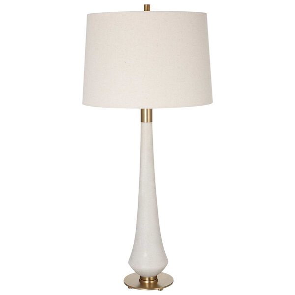 Marille Brushed Brass and Ivory One-Light Table Lamp, image 3
