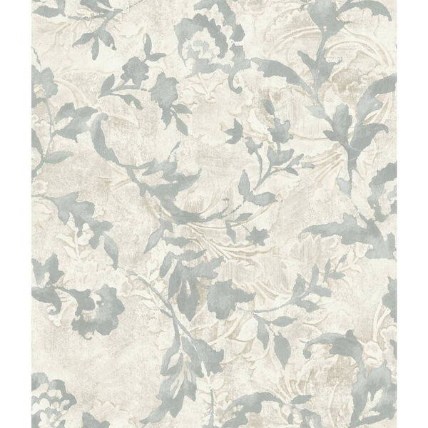 Impressionist Gray Vine Silhouette Wallpaper - SAMPLE SWATCH ONLY, image 1
