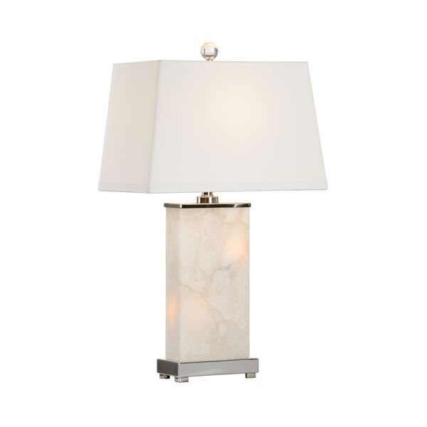 Off White One-Light 7-Inch Allen Alabaster Table Lamp, image 1