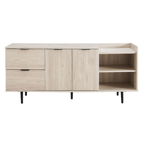 Lincoln Birch Open and Closed Storage TV Stand, image 2