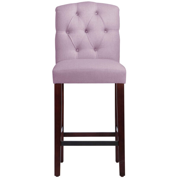 Linen Smokey Quartz 46-Inch Tufted Arched Bar stool, image 3