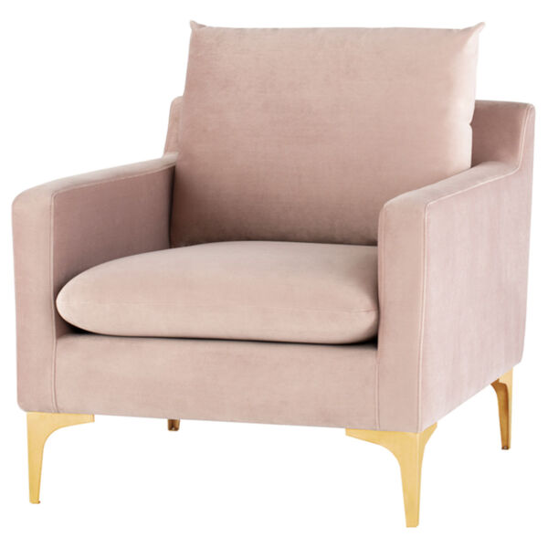 Anders Blush and Gold Occasional Chair, image 1