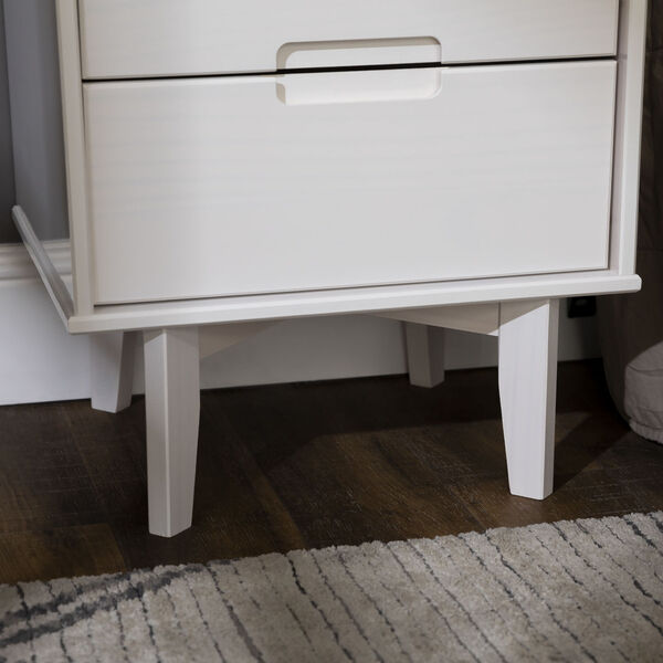 Sloane White Nightstand with Two Drawer, image 6