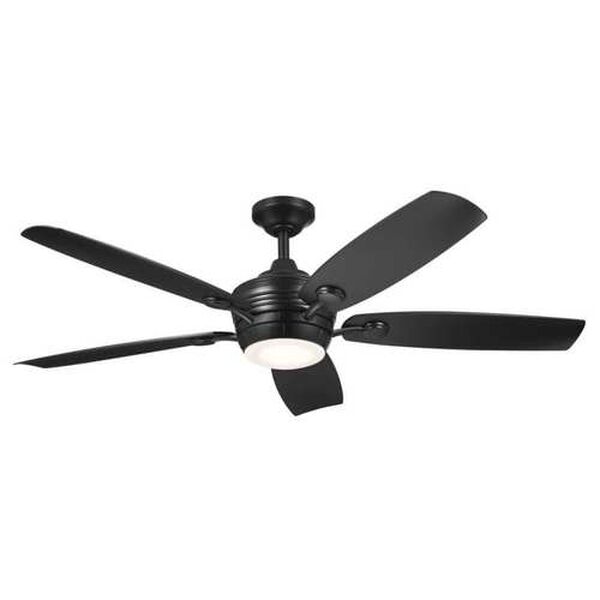 Tranquil Satin Black LED 56-Inch Steel Ceiling Fan, image 1