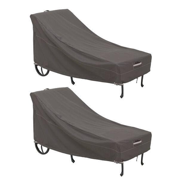 Maple Dark Taupe Patio Chaise Lounge Chair Cover, Set of 2, image 1