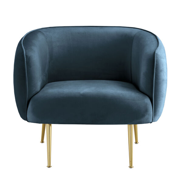Remus Blue Upholstered Arm Chair, image 2