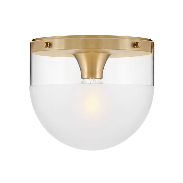 Beck Lacquered Brass One-Light Small Flush Mount, image 1