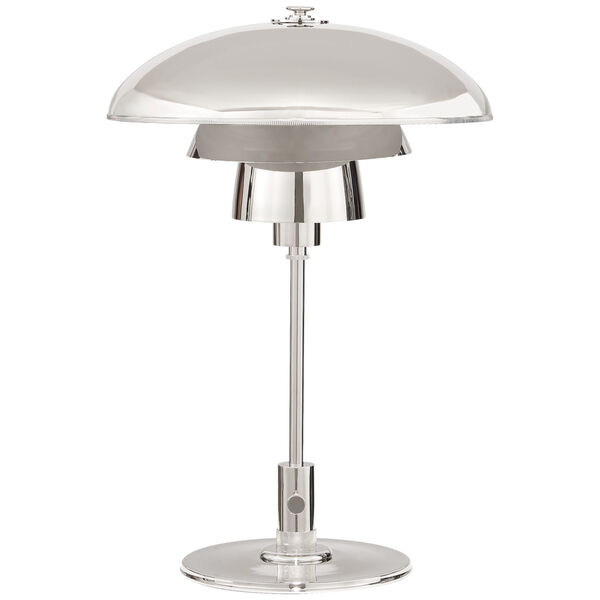 Whitman Desk Lamp in Polished Nickel with Polished Nickel Shade by Thomas O'Brien, image 1