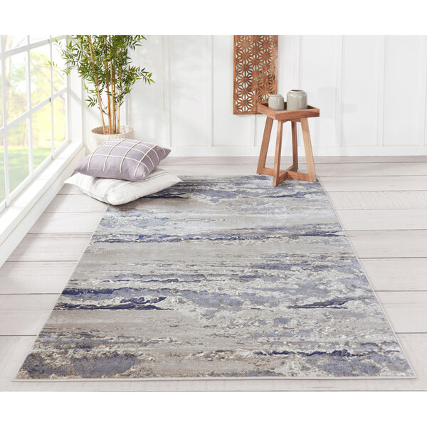 Monterey Abstract Blue Rectangular: 7 Ft. 6 In. x 9 Ft. 6 In. Rug, image 2